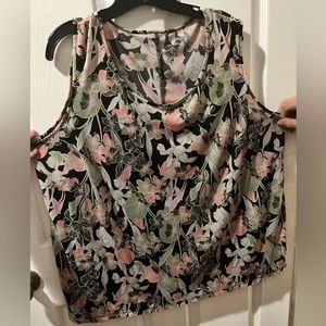 Black, Green, Coral tank top- Catherine’s- 22/24 2XL